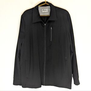 Pino By PinotPorte Large Black Stretch Cotton Blend Jacket
